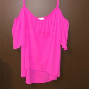 Francesca’s got pink off the shoulder